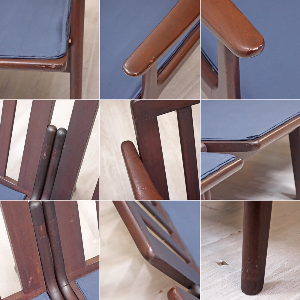 マルニ木工 maruni ビンテージ みやじま 3pソファ セパレート フレームチェア 孔雀マルニ オールドマルニ ●