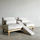 ペットと PETTO フラッフィル フラッフィーソファ Fluffy Sofa 3人掛けソファ W182cm ストーンホワイト アッシュ材 スロープ付 ペット対応 関家具 テーブル欠品 定価￥139,800- 〓