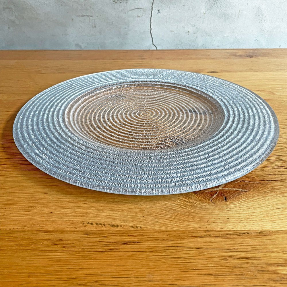 イヴヴ IVV ヘリックス HELIX プレート メインプレート 大皿 34.5cm 5枚セット イタリア チャージャープレート ガラス ハンドメイド レッド イエロー シルバー ♪