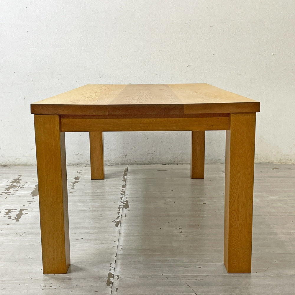 オーク無垢材 オーダー ダイニングテーブル W160cm シンプル ナチュラルデザイン サンディング加工済み オイルフィニッシュ ●