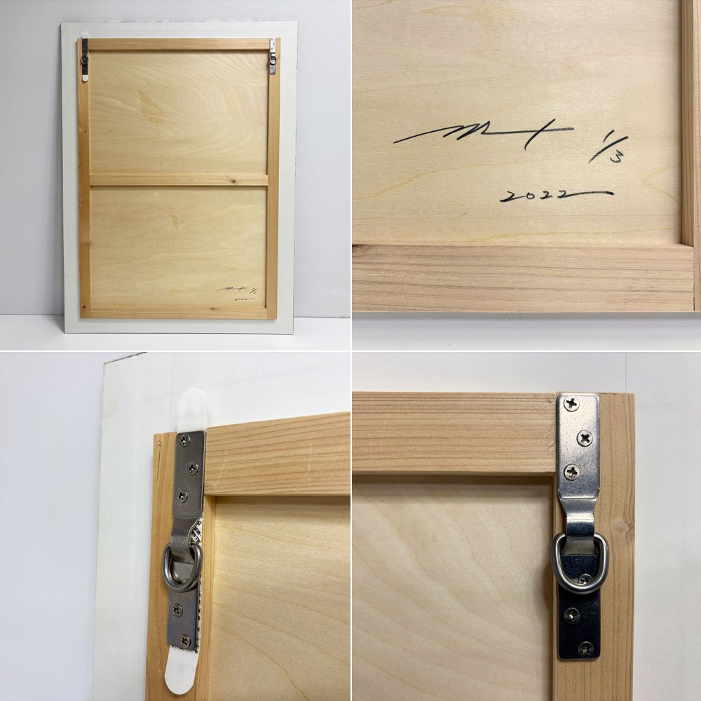 フォト ウォールアート アートフレーム パネル 白黒写真 モノトーン 樹木 mtサイン入り エディションNo.1/3 作家不明 ポスター 壁掛けインテリア ●