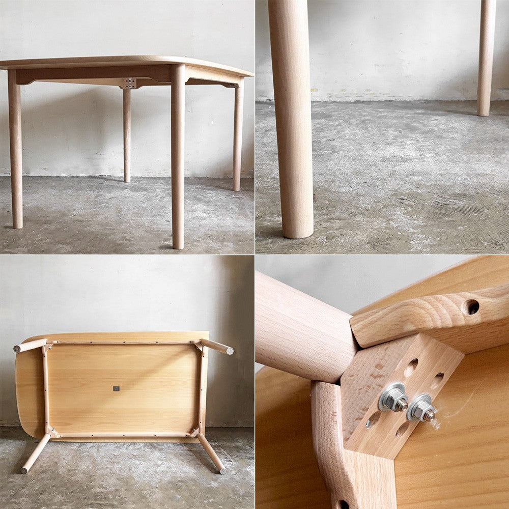 アクタス ACTUS × マルニ木工 MARUNI × 深澤直人 アオヤマ AOYAMA ダイニングテーブル ビーチ材 半楕円型 W150cm ナチュラル オーダー品 ■