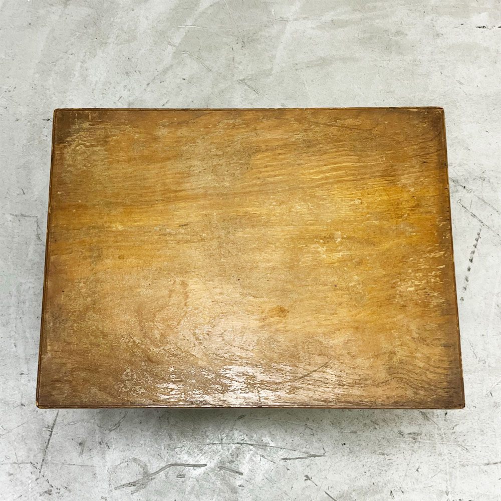 ジャパンビンテージ Japan Vintage 古い木味のサイドテーブル 花台 古家具 昭和レトロ ●