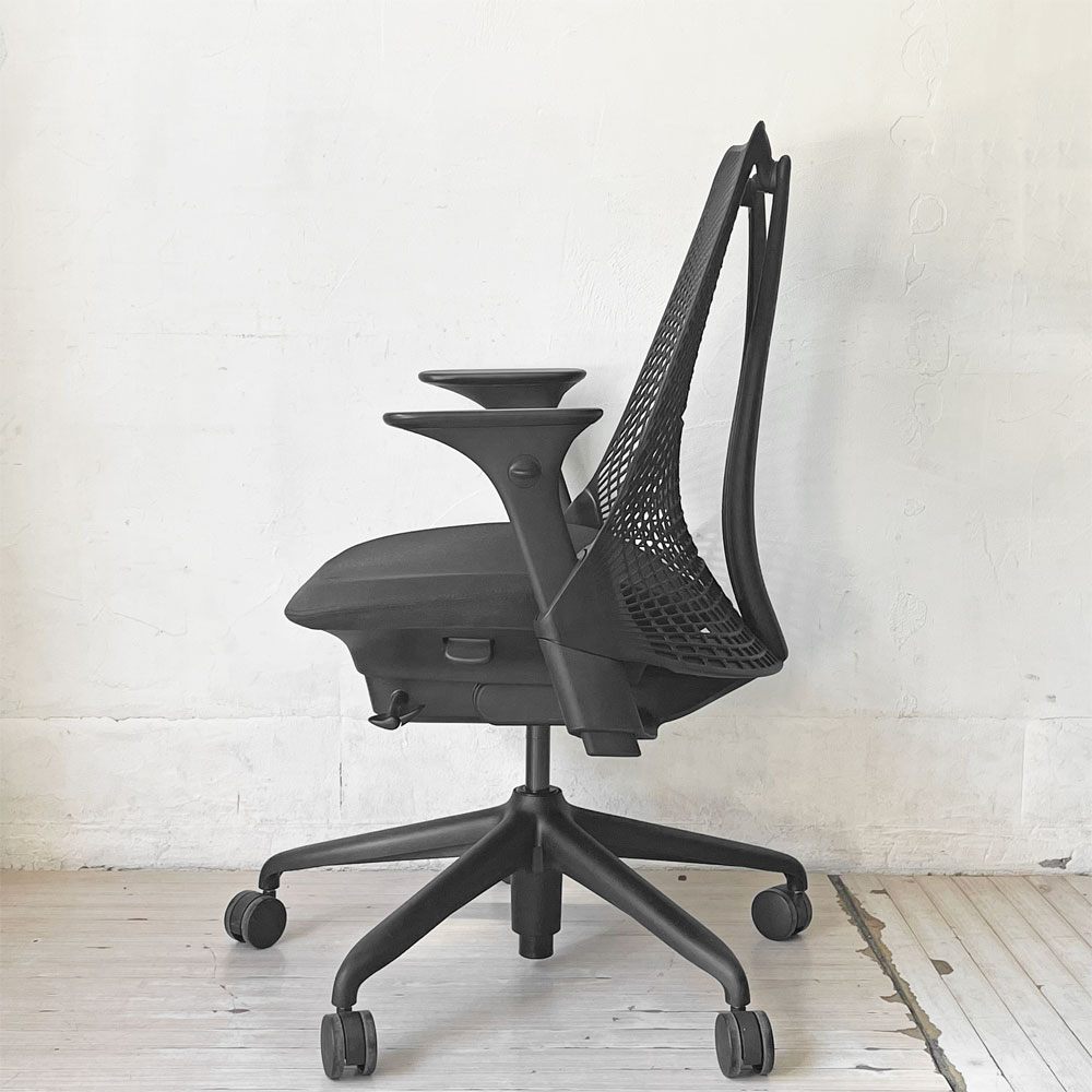 ハーマンミラー Herman Miller セイルチェア SAYL CHAIR デスクチェア オフィスチェア ミドルバック ブラック イヴ・ベアール ★