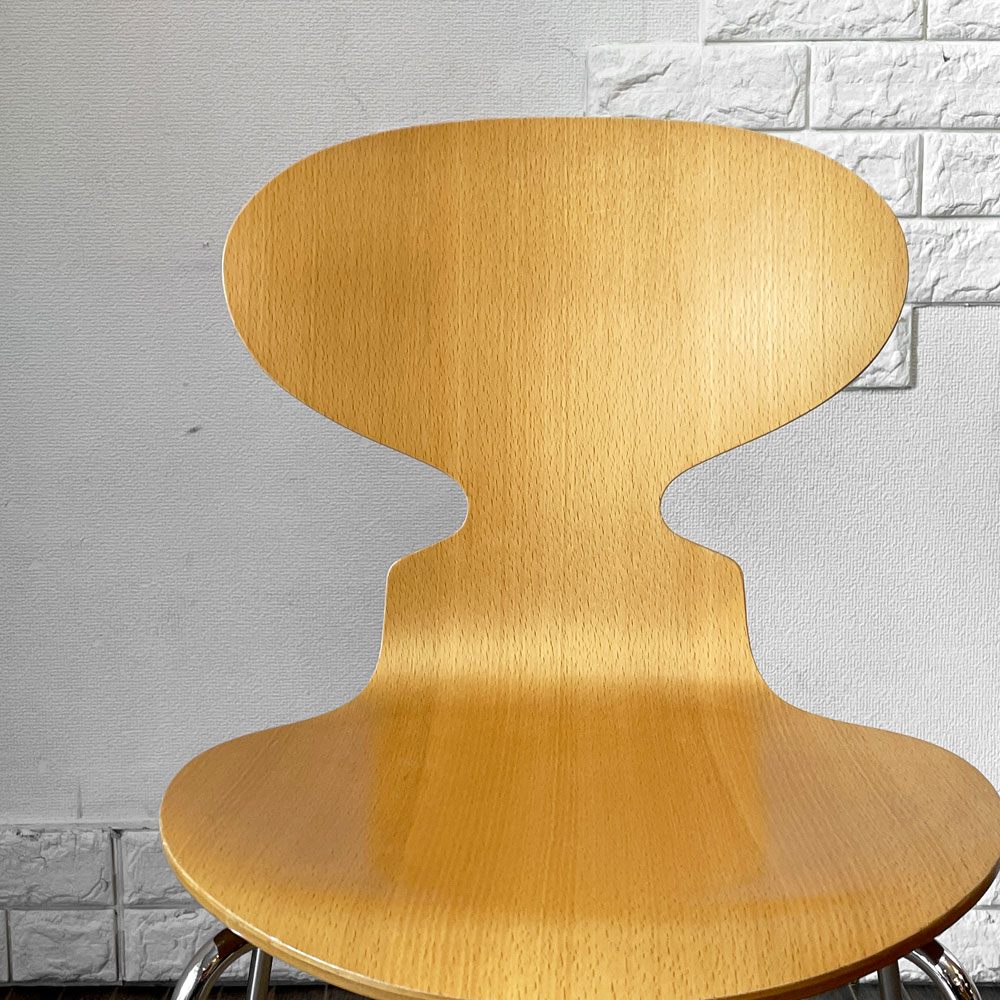 フリッツハンセン Fritz Hansen 3101 アリンコチェア アントチェア 4本脚 ナチュラルビーチ ラッカー仕上げ フェルトグライズ アルネ・ヤコブセン A ◎