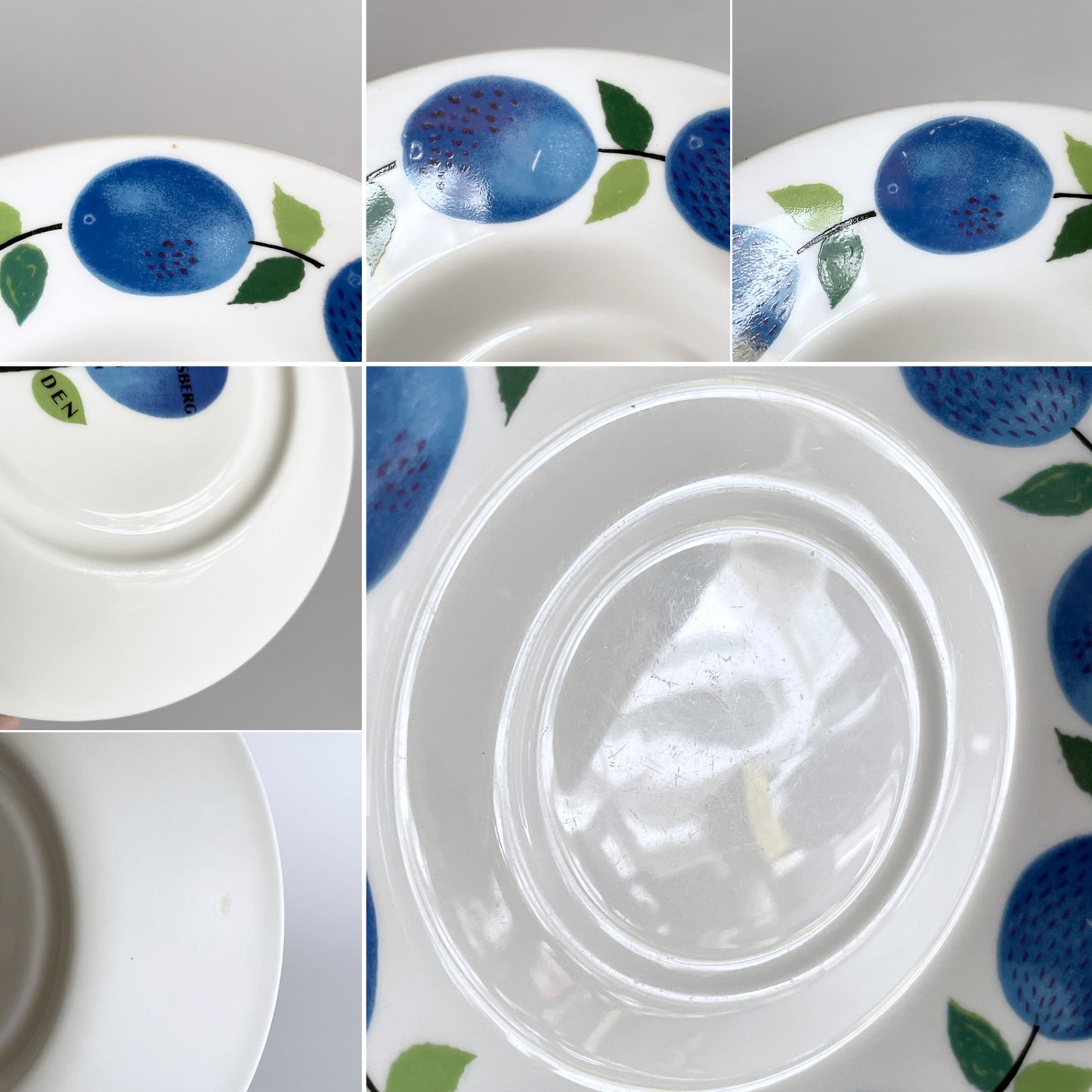 グスタフスベリ GUSTAVSBERG プルーヌス Prunus コーヒーカップ＆ソーサー Φ8cm スティグ・リンドベリ Stig Lindberg 北欧食器 ビンテージ ■