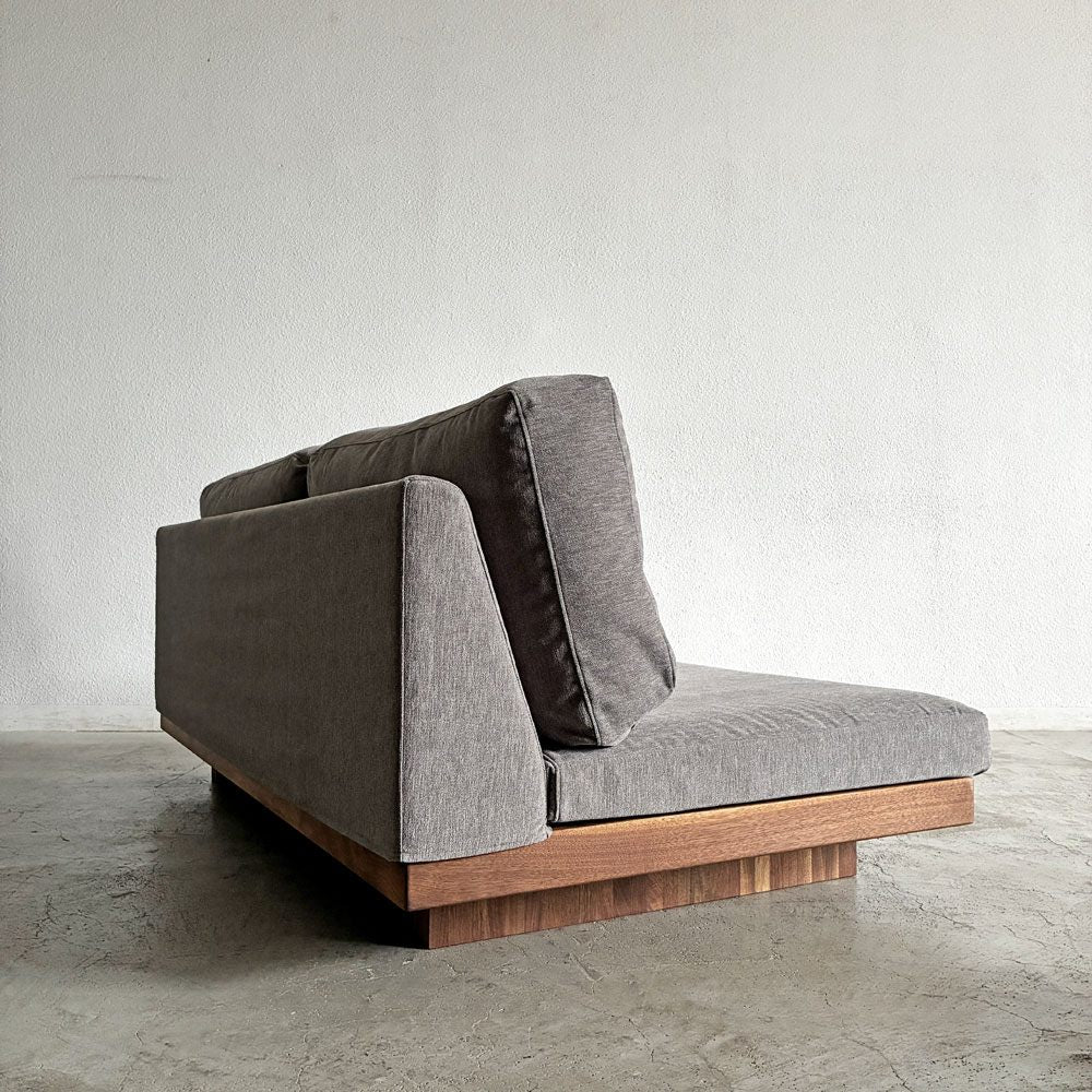 マスターウォール MASTERWAL デニッシュ DANISH SOFA 2シーターソファ 2人掛け W160cm ウォールナット無垢材 ファブリック 新品替えカバー付 合計定価￥509,300- 〓