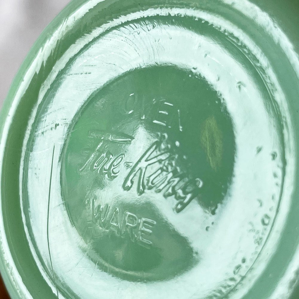 ファイヤーキング FIRE KING チョコレートマグ ジェダイ JADE-ITE Cハンドル ミルクガラス 1952～55年 USビンテージ アンカーホッキング B ◇