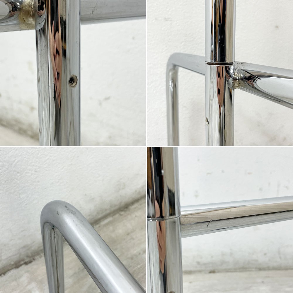 インダストリアルデザイン Industrial design スチール製 ハンガーラック W130cm U字脚 キャスター付き 店舗什器 工業系 ●