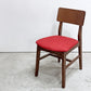 フランフラン Francfranc コムンチェア COMUN CHAIR ダイニングチェア アッシュ材 ファブリックシート レッドカラー 北欧スタイル 廃番 ●