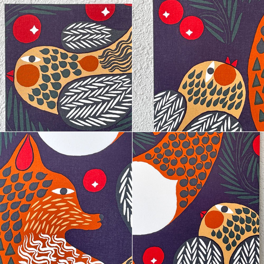 マリメッコ Marimekko ケトゥンマルヤ KETUNMARJA ファブリックパネル 80×80cm MAIJA METSOLA 北欧雑貨 フィンランド◇
