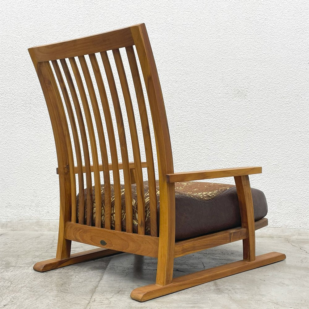 BC工房 畳椅子 低座椅子 ラウンジチェア チーク無垢材 ファブリック 国産クラフト家具 〓