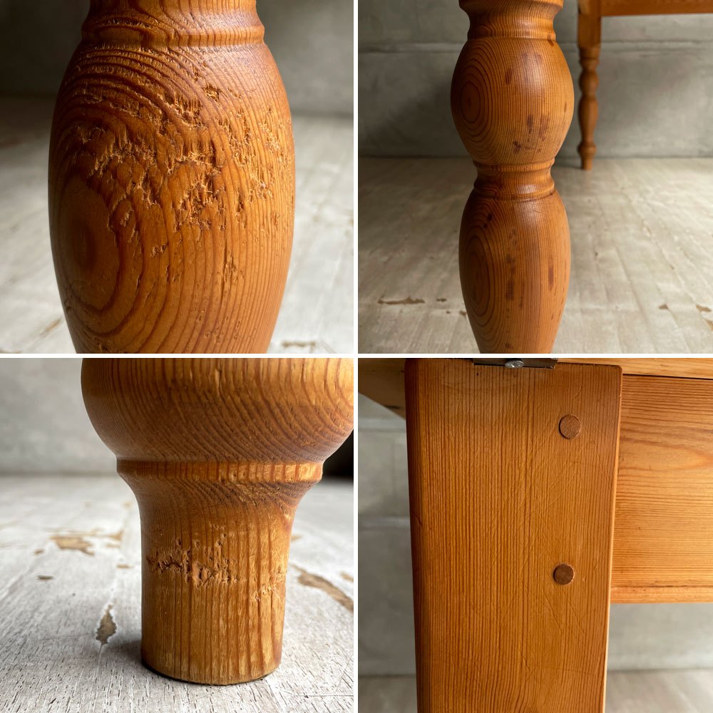 ペニーワイズ THE PENNY WISE ポールウィルソン ダイニングテーブル ヴィクトリアンレッグ パイン無垢材 ナチュラル 英国カントリースタイル ♪