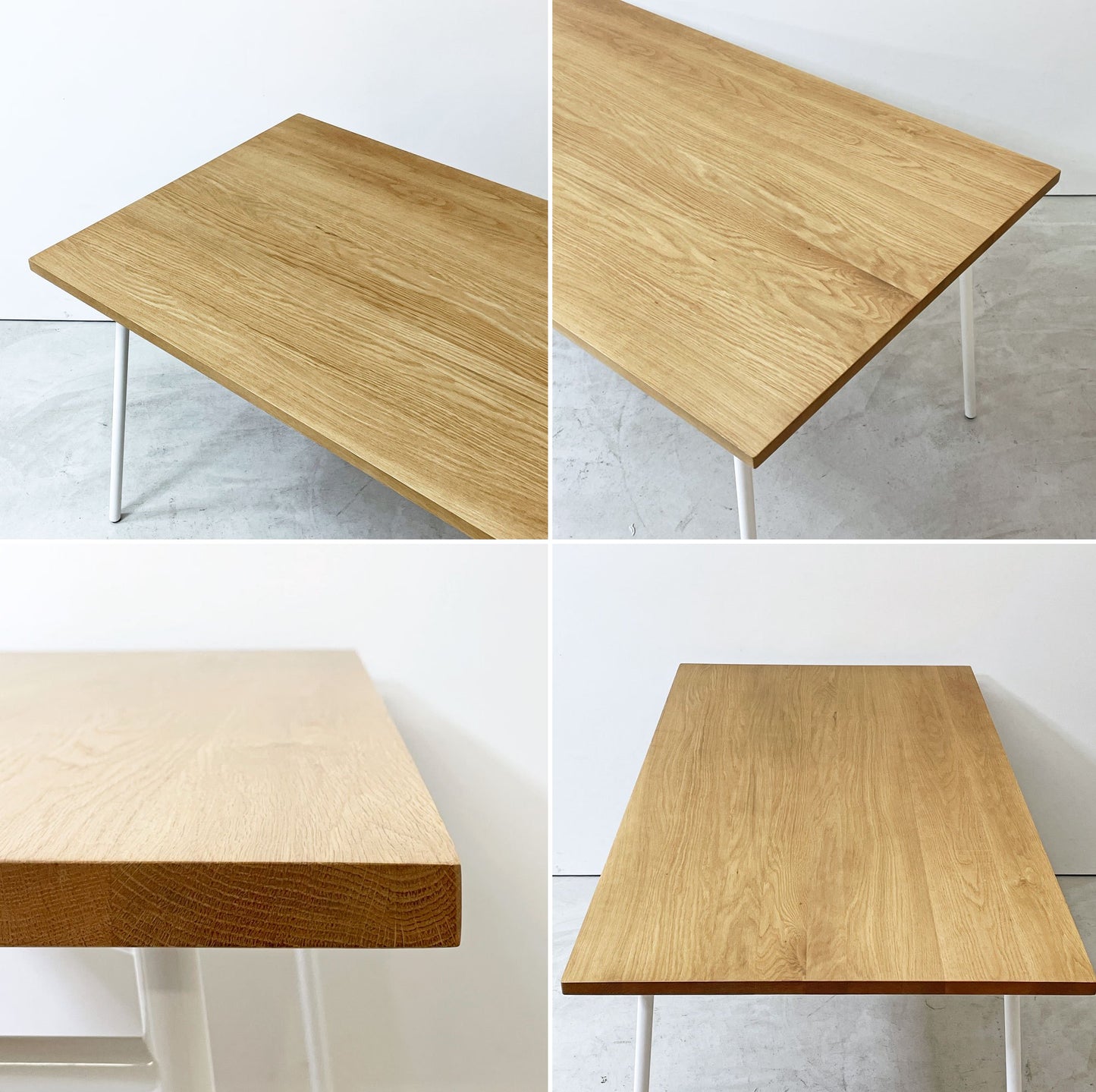 イデー IDEE マタン MATIN ダイニングテーブル オーク無垢材 スチールレッグ ナチュラル W140cm 澁谷一星 ●