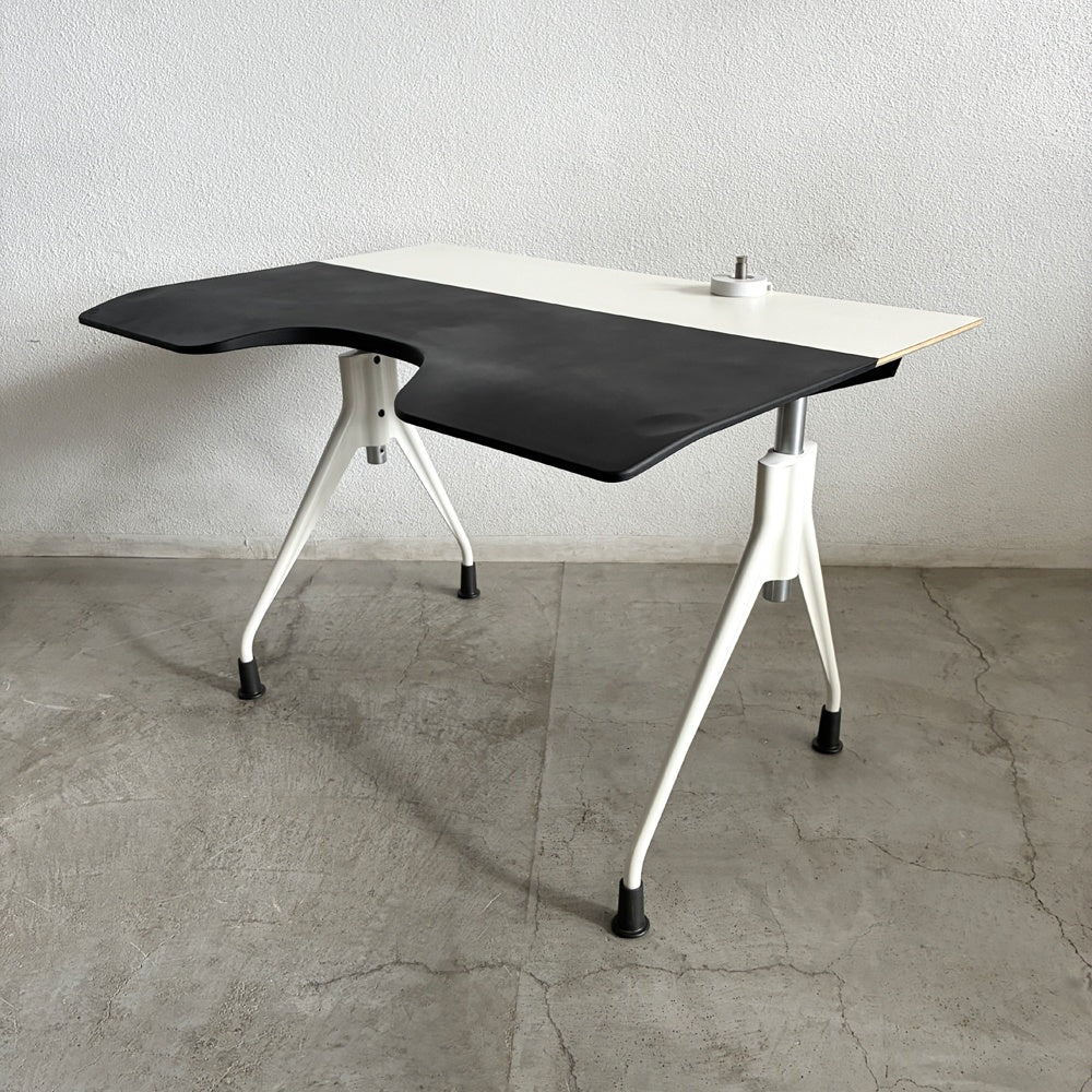 ハーマンミラー Herman Miller エンベロップデスク Envelop Desk スライド天板 & 高さ調節機能 モニターアーム & 取説類 & 工具付属 ビルスタンフ & ジェフウェバー 定価23.4万円 程度良好 〓