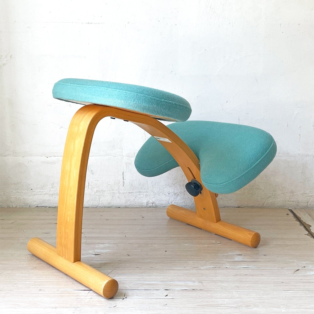 リボ Rybo バランスイージー Balans Easy バランスチェア ライトブルー 学習椅子 姿勢矯正 ★