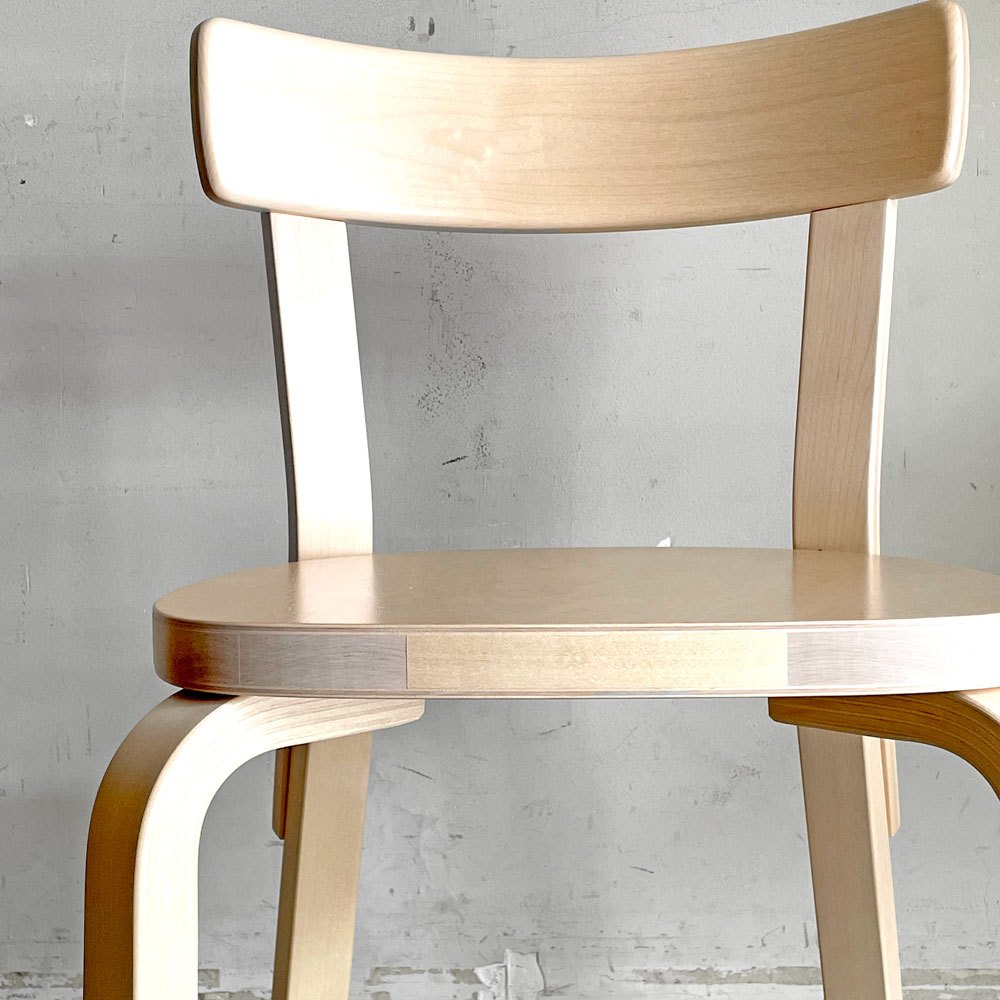 アルテック artek チェア 69 ダイニングチェア ナチュラル ラッカー アルヴァ・アアルト フィンランド 定価￥64,900- ■