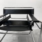 ワシリーチェア Wassily Chair ブラック 本革 マルセルブロイヤー バウハウス 名作家具 モダニズムデザイン リプロダクト品 ●