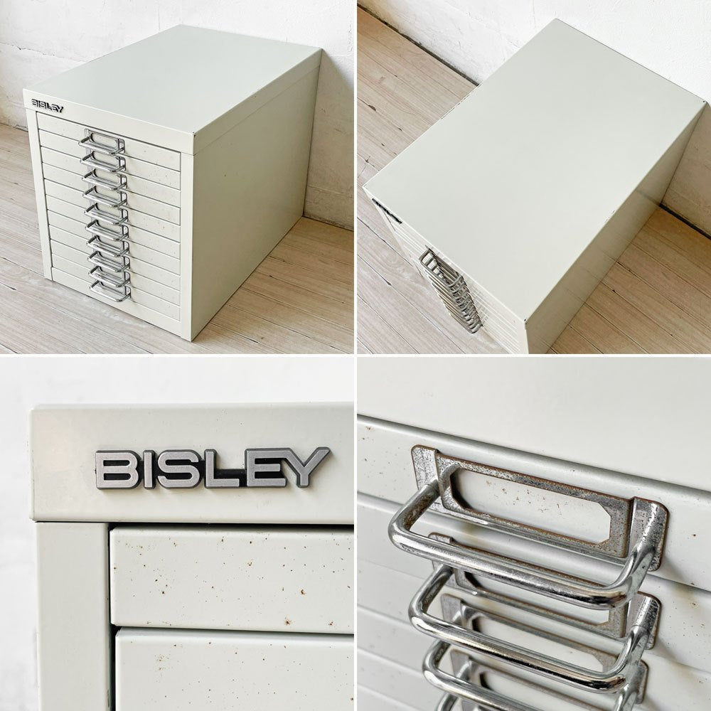 ビスレー BISLEY A4 ベーシック BASICシリーズ 29/10 A4 キャビネット 10段小引き出し レターケース ホワイト オフィス家具 英国 ★