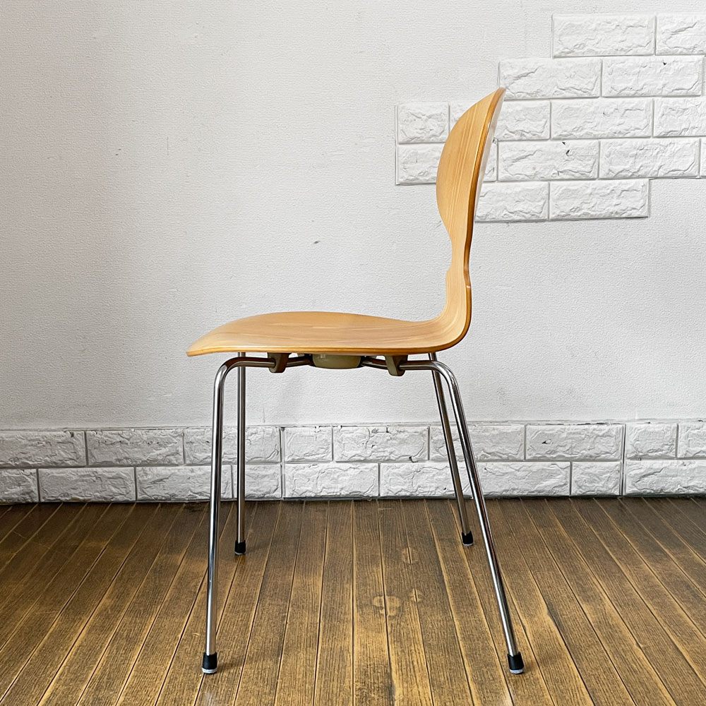 フリッツハンセン Fritz Hansen 3101 アリンコチェア アントチェア 4本脚 ナチュラルビーチ ラッカー仕上げ フェルトグライズ アルネ・ヤコブセン C ◎