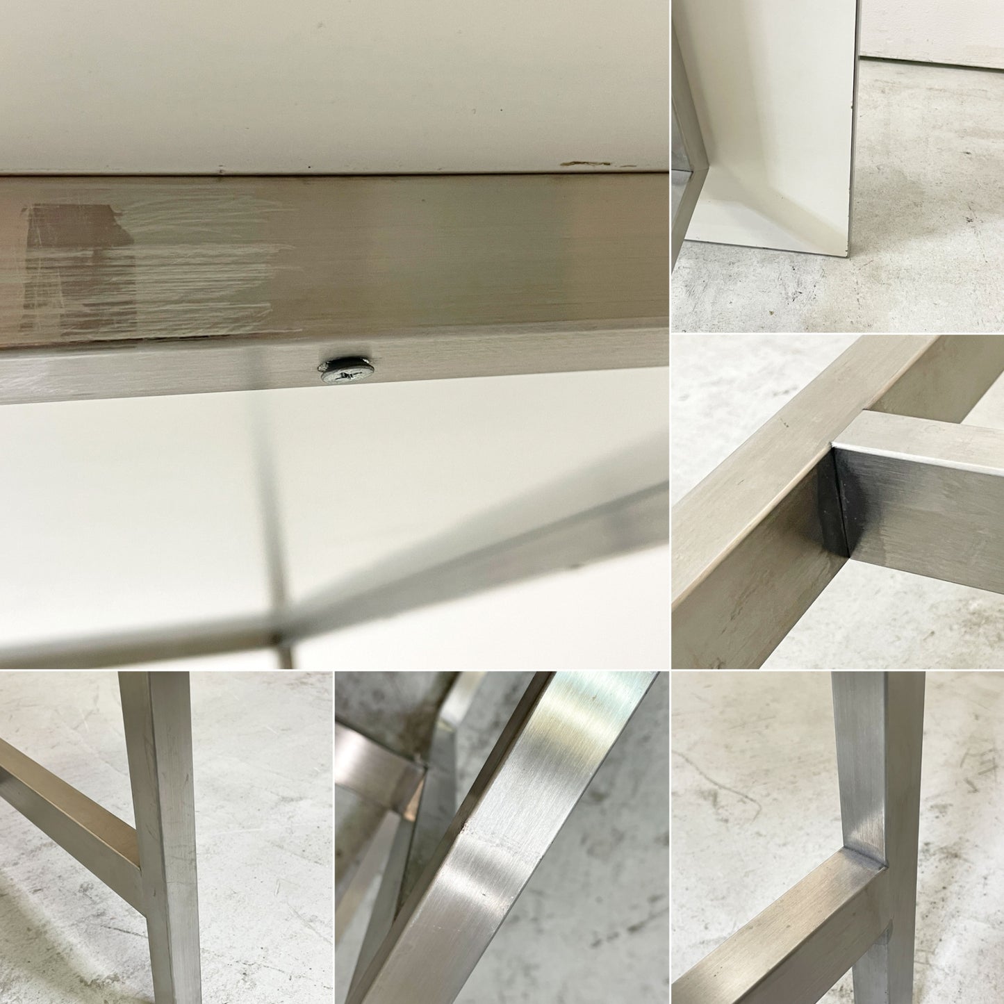 ステンレス ワークテーブル Stainless Steel Work Table 作業台 ワークテーブル デスク シェルフ 店舗什器 調理台 厨房 工業系 ●