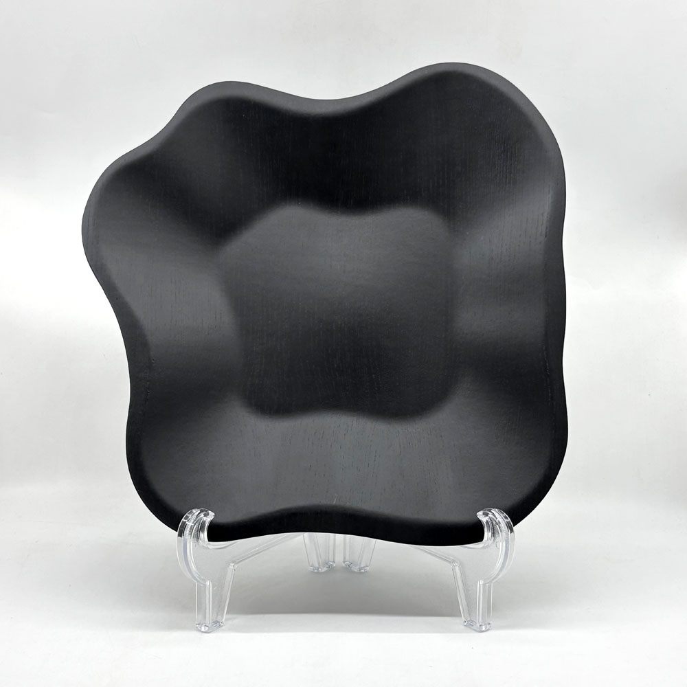 イッタラ iittala アルヴァ・アアルトコレクション Alvar Aalto プライウッドボウル プレート 385mm  ブラック 北欧 バーチ材 希少カラー ●