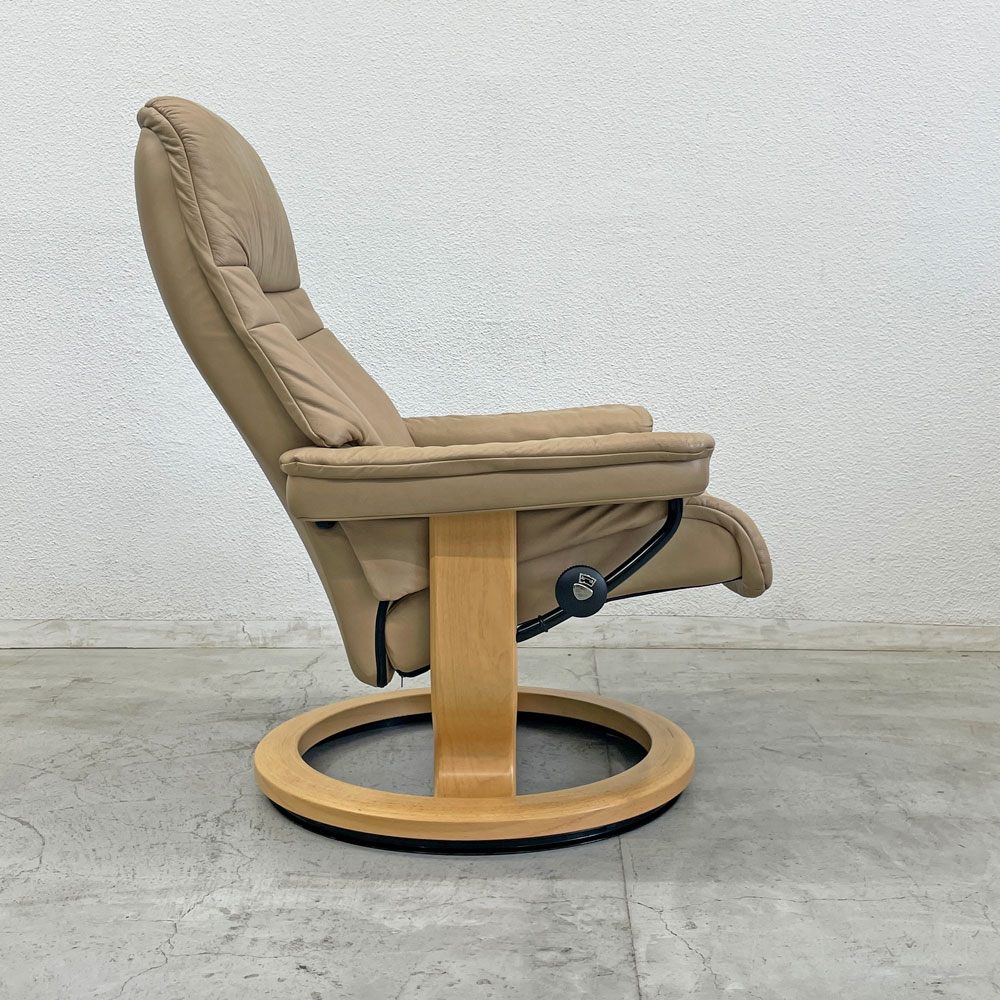 エコーネス EKORNES ストレスレス Stressless サンライズ クラシック Mサイズ リクライニングチェア オットマン無し リクライナー レザー〓