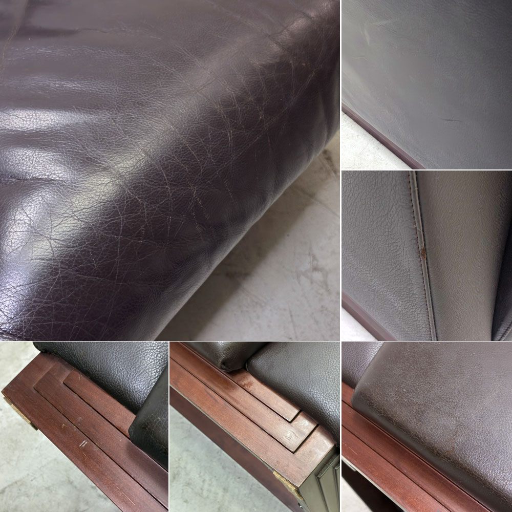 Cassina カッシーナ 622 IMPERIAL TOKYO インペリアルトーキョー 1人掛けソファ 1PSOFA 本革 帝国ホテル フランク・ロイド・ライト 廃番 ●