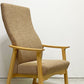 平田椅子製作所 HIRATA CHAIR ポーザハイ POSA Hi ラウンジチェア Lサイズ アッシュ無垢材 ファブリック ベージュ系  諸富家具 ●
