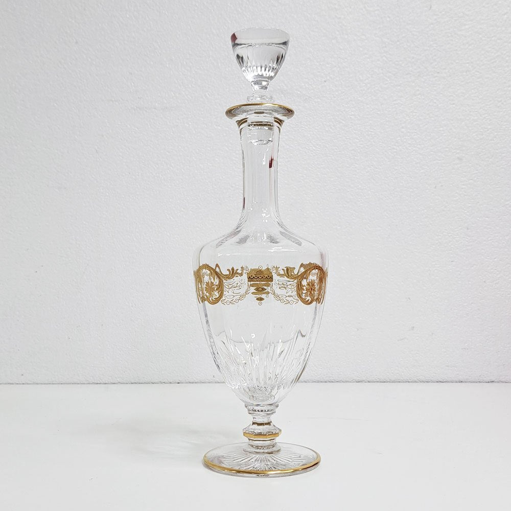 オールドバカラ Baccarat アンペラトール imperator カラフェ デキャンタ H36cm 金彩 カットガラス フランスビンテージ 箱付き ●