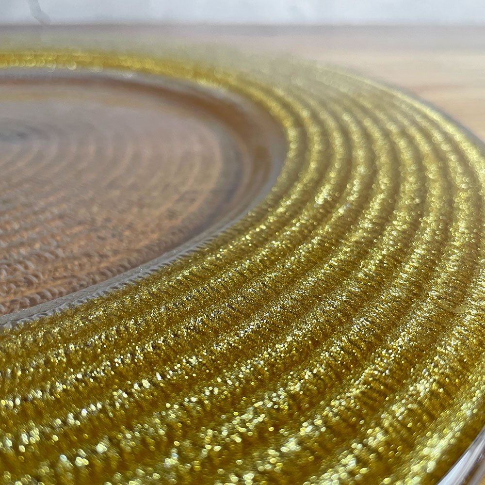 イヴヴ IVV ヘリックス HELIX プレート メインプレート 大皿 34.5cm 5枚セット イタリア チャージャープレート ガラス ハンドメイド レッド イエロー シルバー ♪