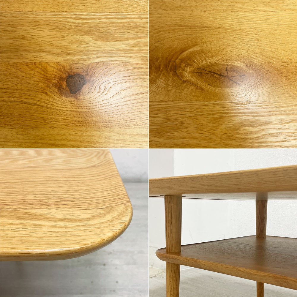 ヒラシマ HIRASHIMA ボルド テーブル BORDO Table オーク無垢材 センターテーブル W119cm ナチュラル 定価108,900円 ●