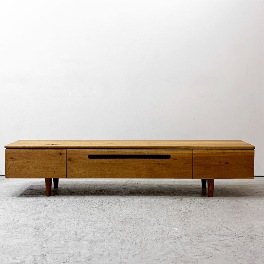 飛騨産業 HIDA 森のことば morino kotoba TW494 AVキャビネット オーク無垢材 W180cm AVボード テレビボード ナチュラルデザイン 廃番 ●