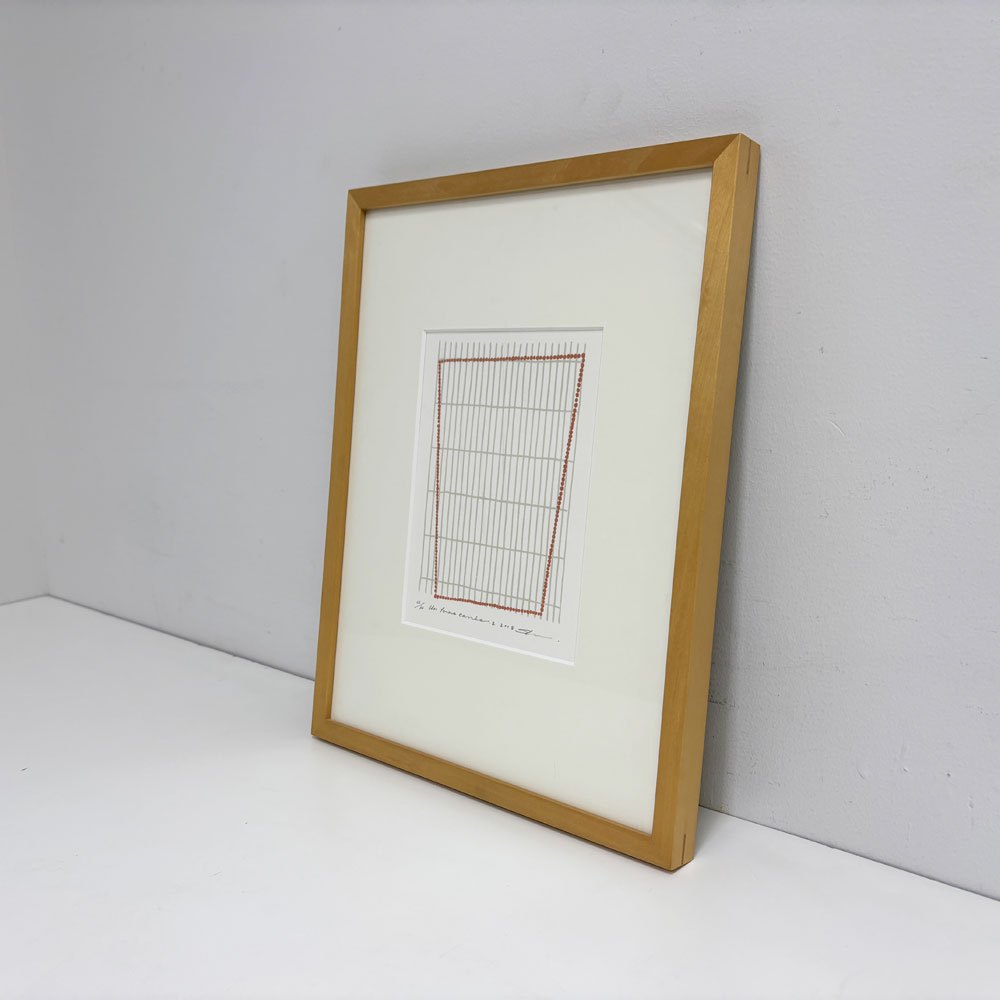 黒木周 shu kuroki クロスグラフ Un forma carree.2 2008年 スクリーンサイズ 14×20cm 布版リトグラフ 額装品 版画 現代作家 ●
