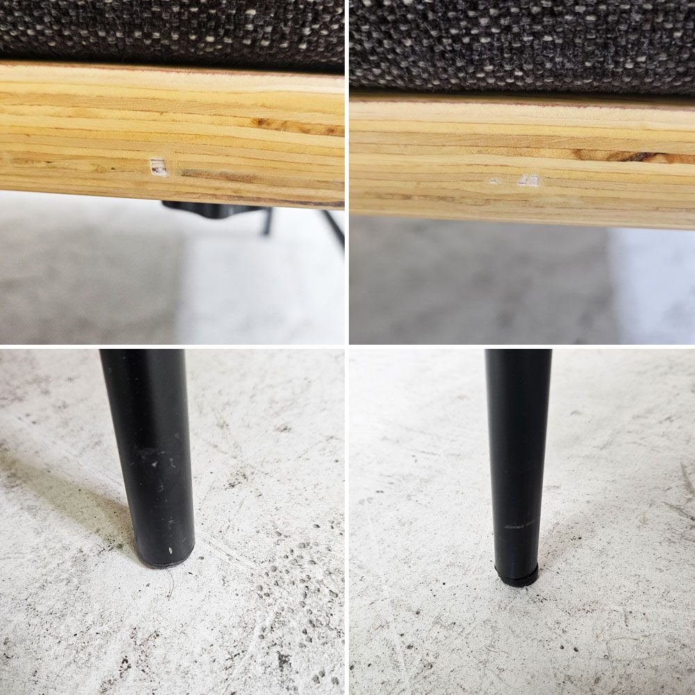 ウニコ unico ファニート ベンチ バックレスト FUNEAT bench backrest 鉄脚 オーク材  スチールレッグ カバーリング カフェスタイル W126cm 定価￥65,780- ●