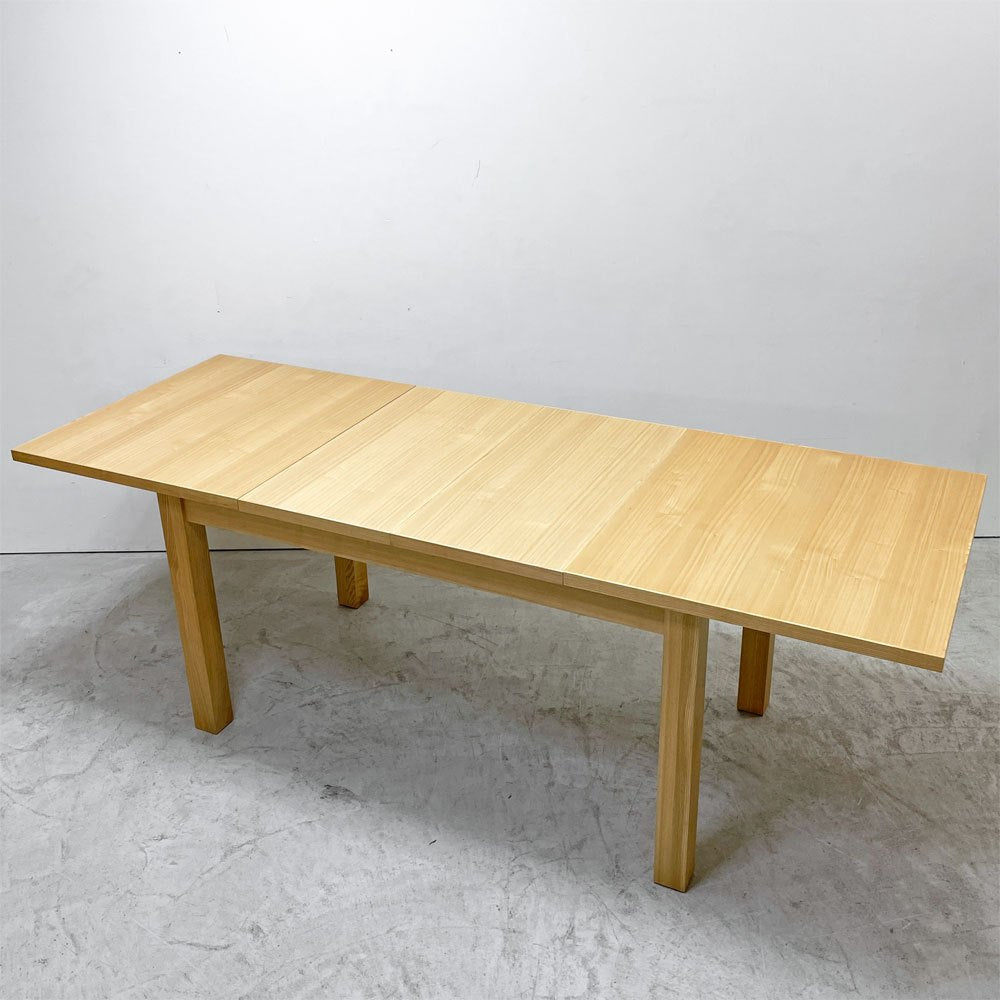 イデー IDEE アッシュ エクステンション テーブル ASH EXTENSION TABLE 伸長式 W140～220 ナチュラル 定価￥193,600- ●