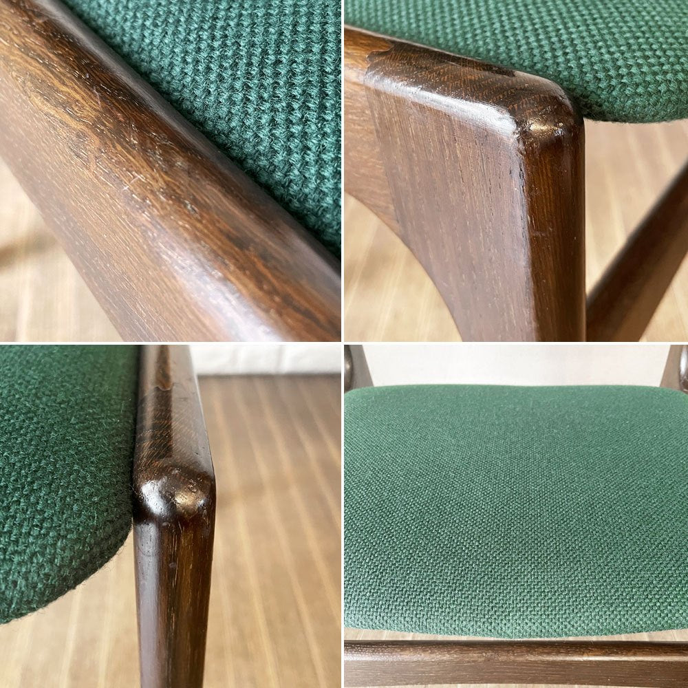 Anderstrup Mobelfabrik ダイニングチェア Model 89 オーク材 ファブリック グリーン系 座面張替済 エリック・バック デンマーク 北欧ビンテージ ◎