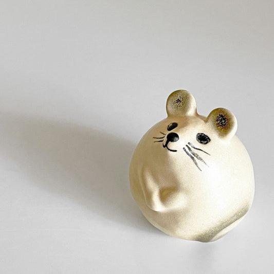 リサラーソン Lisa Larson 3匹のねずみ ホワイト 陶器 フィギュリン オブジェ Keramik Studion Gustavsberg スウェーデン 北欧雑貨 ■