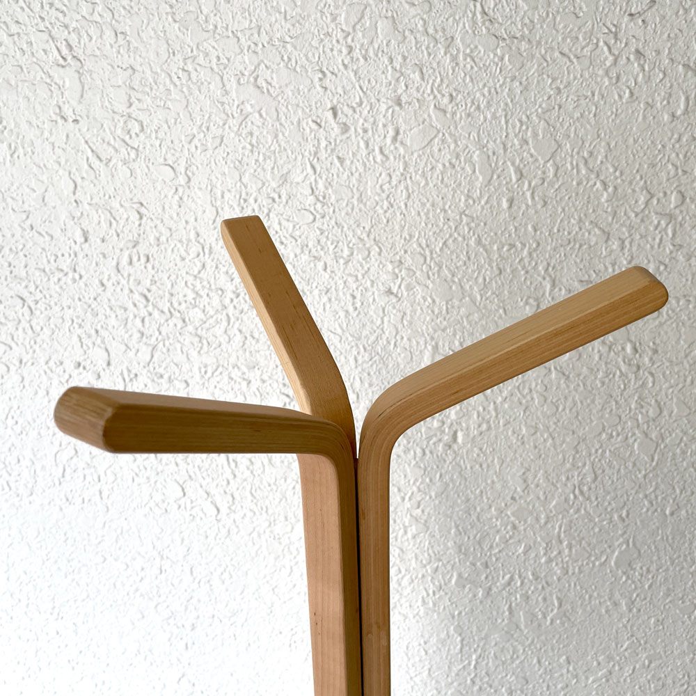 北欧スタイル ビーチ材 ハンガーラック コートハンガー プライウッド 高さ150cm ナチュラルモダン ◇