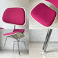 ハーマンミラー Herman Miller ツーピースプラスチックチェア Two Piece Plastic Chair DCM ホワイト マゼンタ ファブリック張替済 ビンテージ イームズ 希少 ★