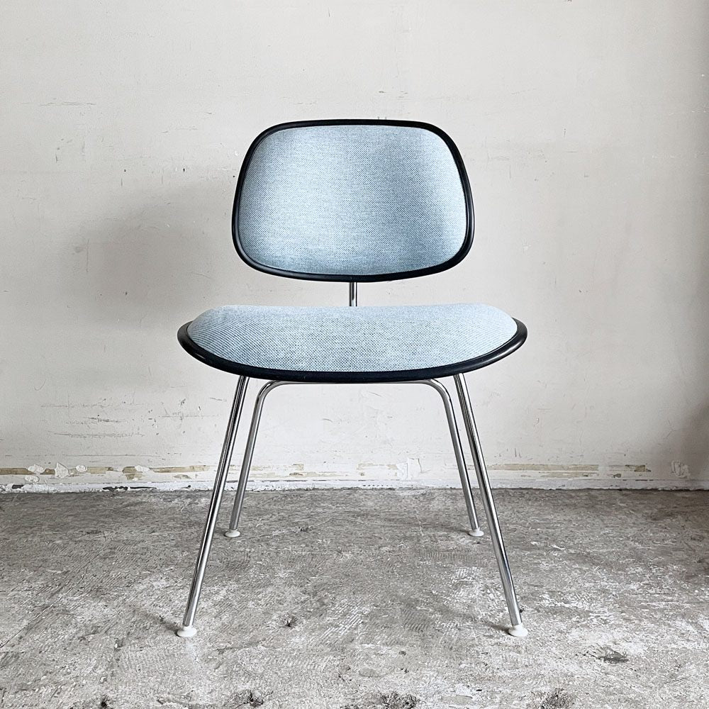 ハーマンミラー Herman Miller ツーピースプラスチックチェア Two Piece Plastic Chair DCM ライトブルー ファブリック ビンテージ ミッドセンチュリー イームズ ■