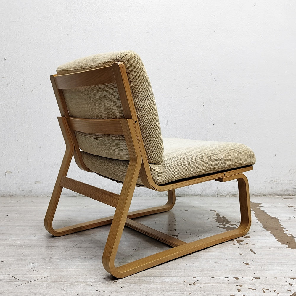 無印良品 MUJI リビングでもダイニングでもつかえるソファチェア 1人掛け オーク材 ミックスファブリック ナチュラルデザイン ●