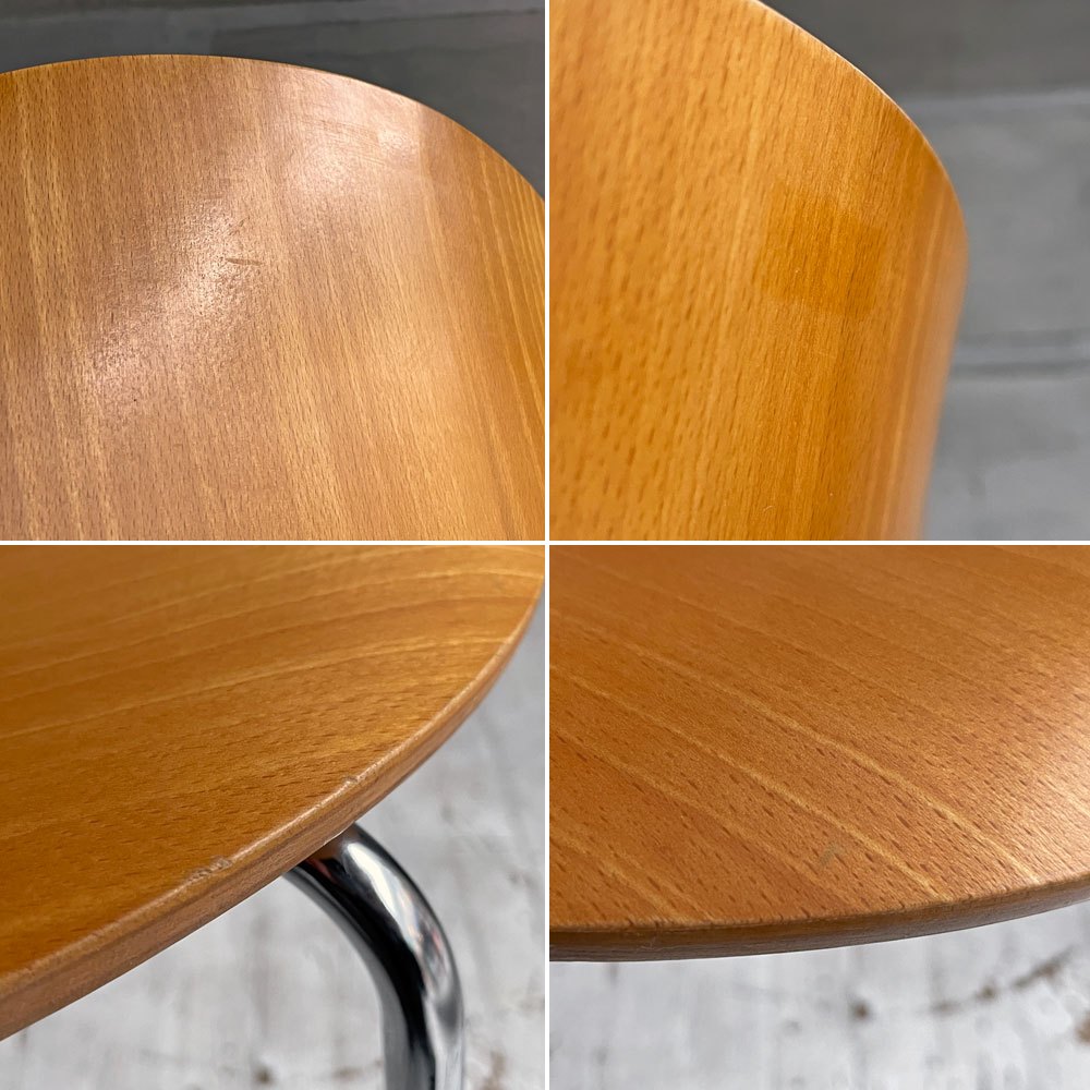 フリッツハンセン Fritz Hansen 3101 アントチェア 4本脚 ナチュラルビーチ材 ラッカー仕上げ アルネ・ヤコブセン 北欧家具 E ♪