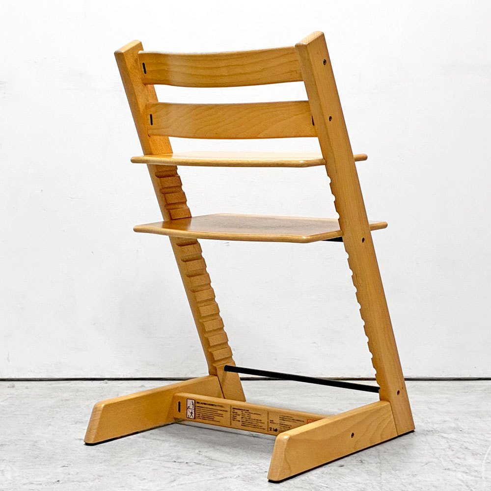 ストッケ STOKKE トリップトラップ TRIPP TRAPP ベビーチェア キッズチェア S/N4 ハーネス＆トレイ＆プラスチック背もたれ＆ガード付 ノルウェー 北欧家具 ●