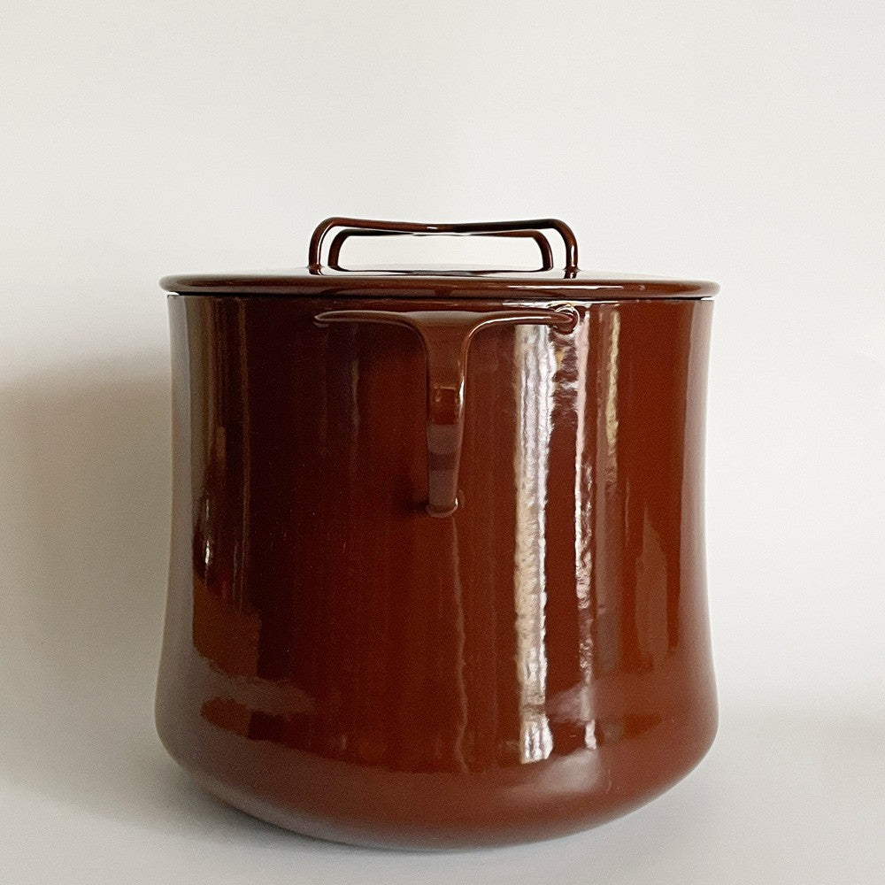 ダンスク DANSK コベンスタイル koben style ホーロー 両手鍋 深型 22cm ブラウン イェンス・クイストゴー ビンテージ デンマーク製  ■