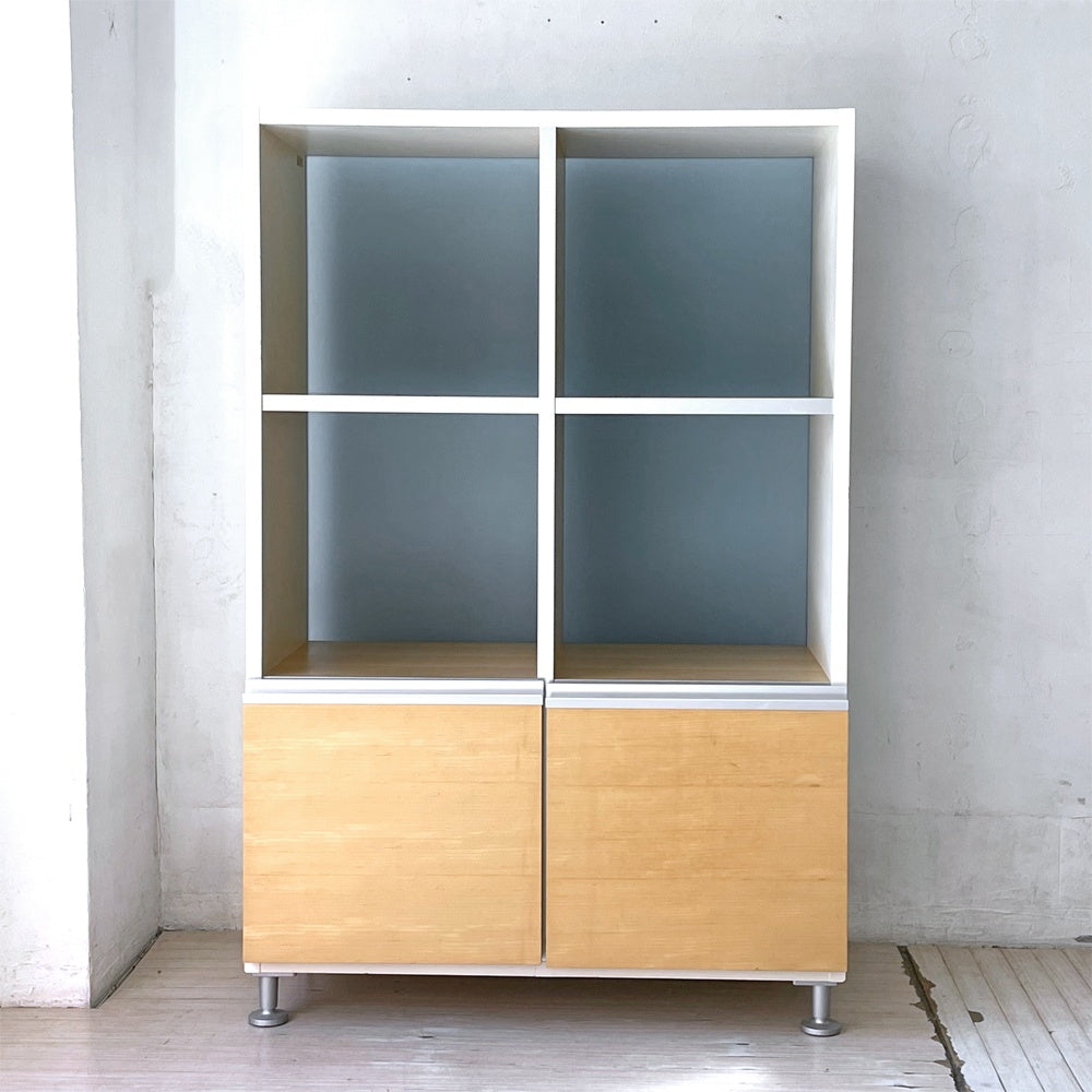 モダンデザイン modern Design 2ドロワー 2列3段 ファイリングシェルフ 2dr Filing Shelf 背面フロストガラス ★