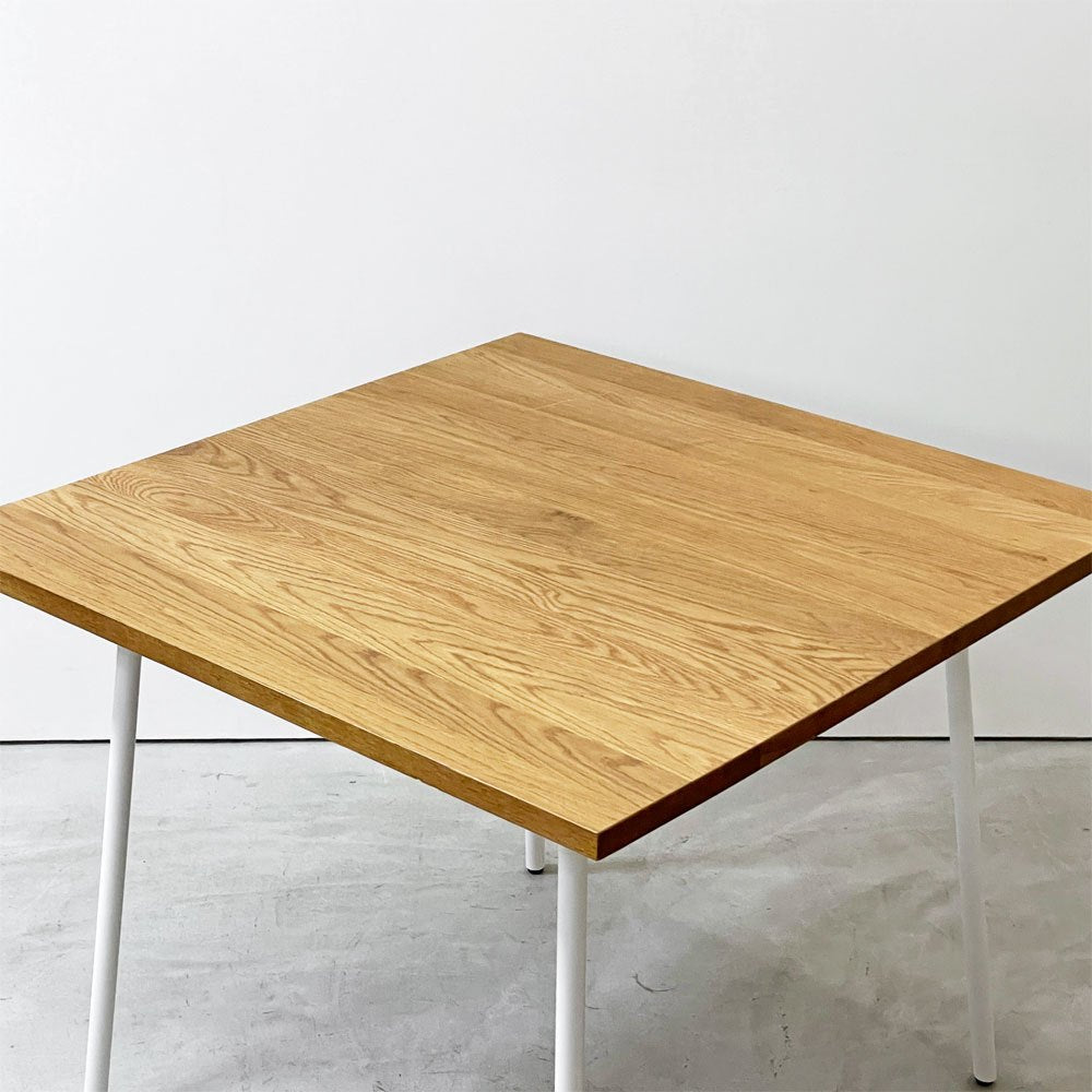 イデー IDEE マタン MATIN ダイニングテーブル オーク無垢材 スチールレッグ ナチュラル W90cm 澁谷一星 ●