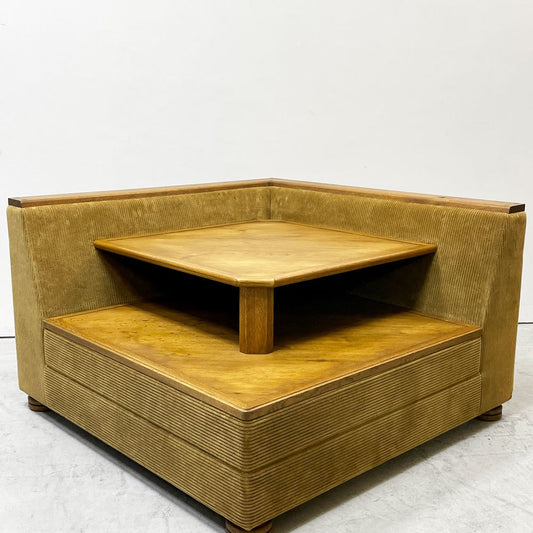 トラックファニチャー TRUCK FURNITURE HNSOFA コーナーテーブル ナラ材 無垢材 F-21 グリーンコーデュロイ 定価￥476,740- ●