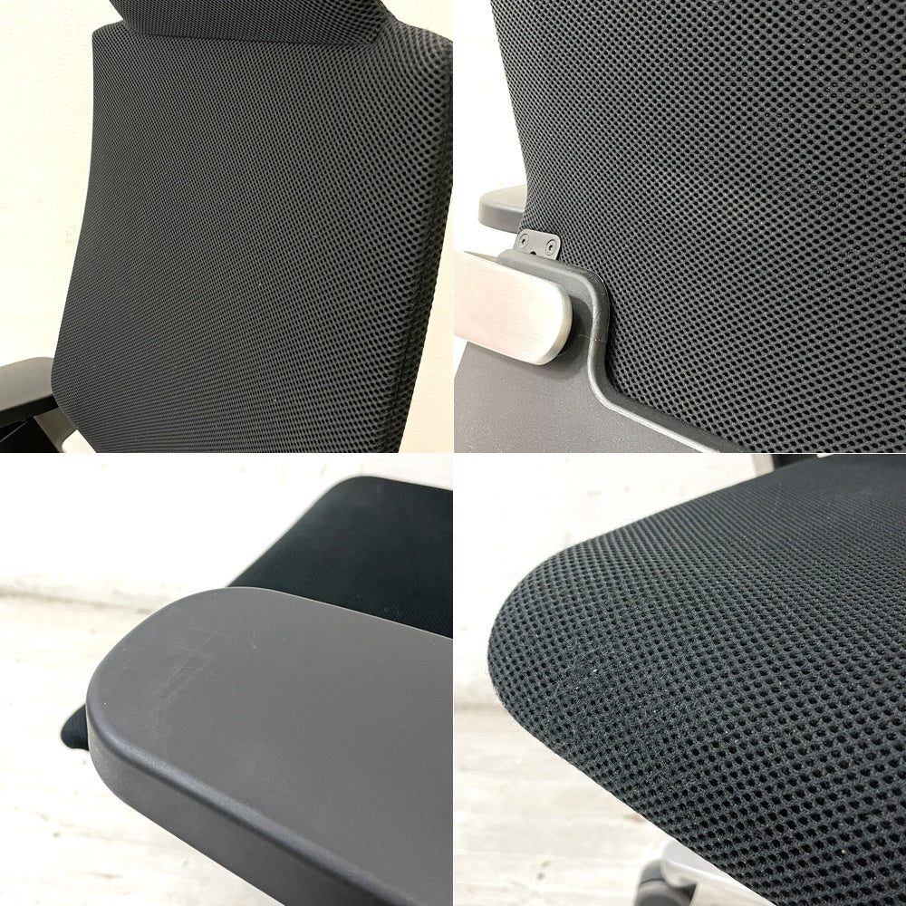 ウィルクハーン Wilkhahn オン ON.シリーズ オフィスチェア ハイバック ヘッドレスト付 XWH-17573HK3599 ファイバーフレックス アルミつや消し ●