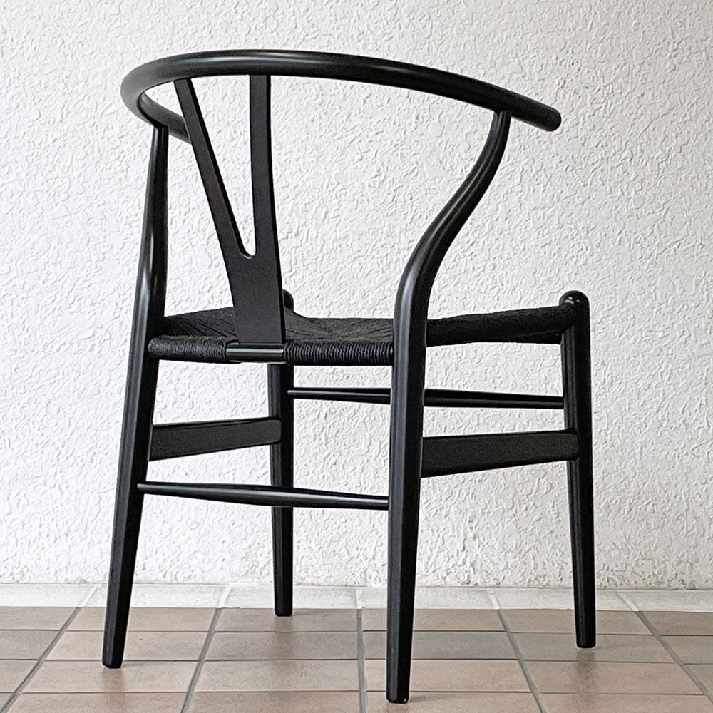 カールハンセン＆サン Carl Hansen & Son CH24 Yチェア ブラックラッカー × ブラックペーパーコード ハンス・J・ウェグナー ビーチ材 A ◇